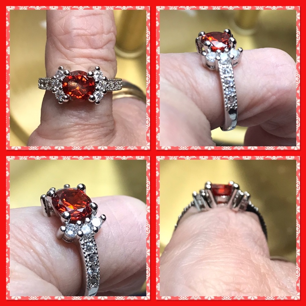 🌸New Princess Cut Red Sapphire Ring🌸 - Picture 2 of 5